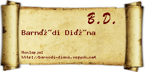 Barnódi Diána névjegykártya